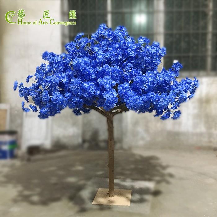 Large Fake Sukura Blossom Trees Light Blue